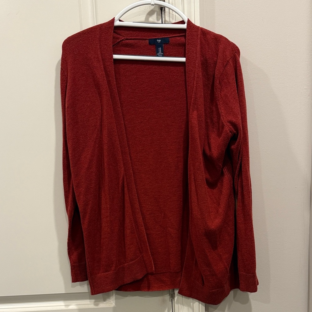 GAP Women's Deep Red Cardigan Sweater